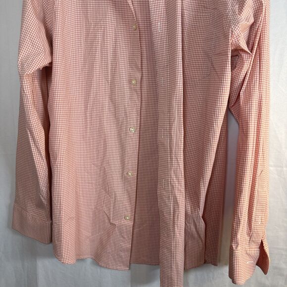 Men’s Greg Norman Orange Checked Performance Stretch Shirt Size XL Preowned - Picture 5 of 16